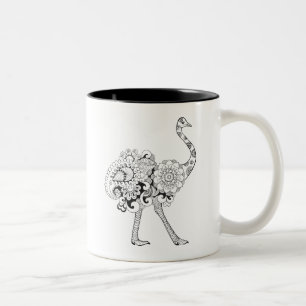 Inspired Ostrich Two-Tone Coffee Mug