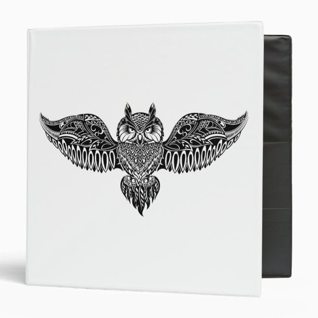 Inspired Owl 3 Ring Binder (Front/Inside)
