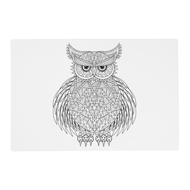 Inspired Owl Bird Totem Placemat (Front)