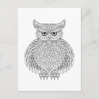 Inspired Owl Bird Totem Postcard