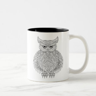 Inspired Owl Bird Totem Two-Tone Coffee Mug