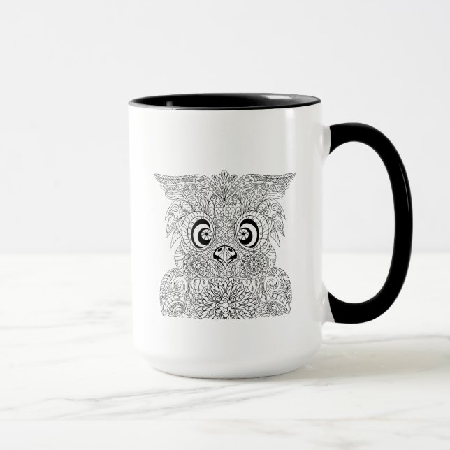 Inspired Owl Portrait Mug (Right)