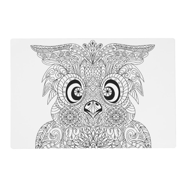 Inspired Owl Portrait Placemat (Front)