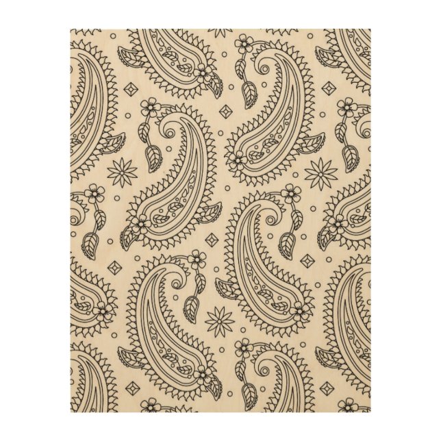Inspired Paisley Design 5 Wood Wall Art (Front)