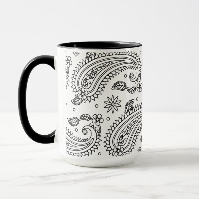Inspired Paisley Design Mug (Left)