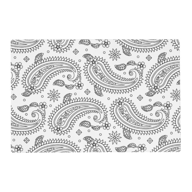 Inspired Paisley Design Placemat (Front)