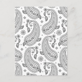 Inspired Paisley Design Postcard