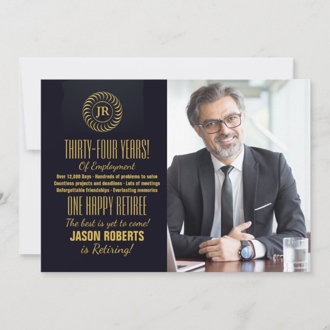 Inspired Photo Retirement Party Invitation (Front)