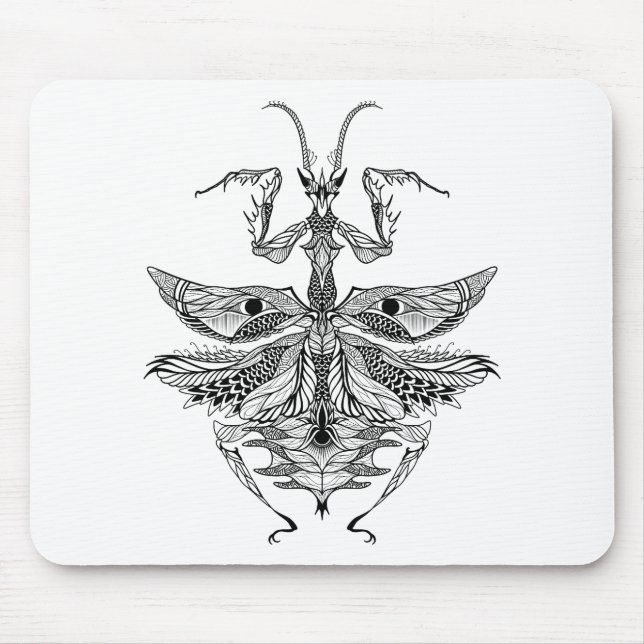 Inspired Praying Mantis Mouse Pad (Front)