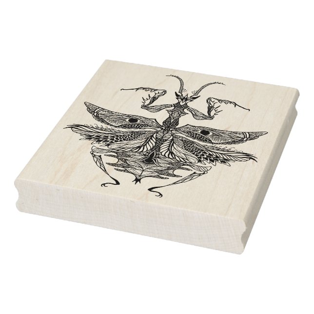 Inspired Praying Mantis Rubber Stamp (Stamp)