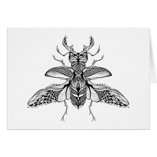Inspired Psychedelic Stag-Beetle Cards (Front Horizontal)