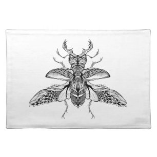 Inspired Psychedelic Stag-Beetle Cloth Placemat