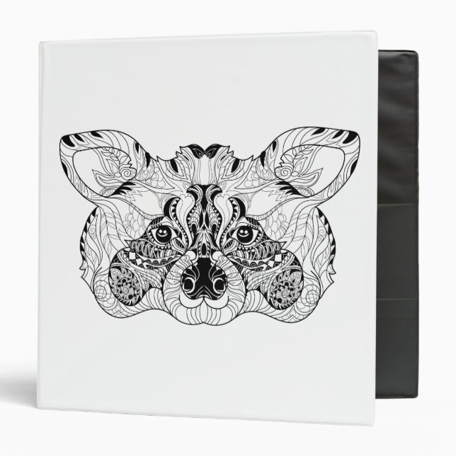 Inspired Raccoon 3 Ring Binder (Front/Inside)