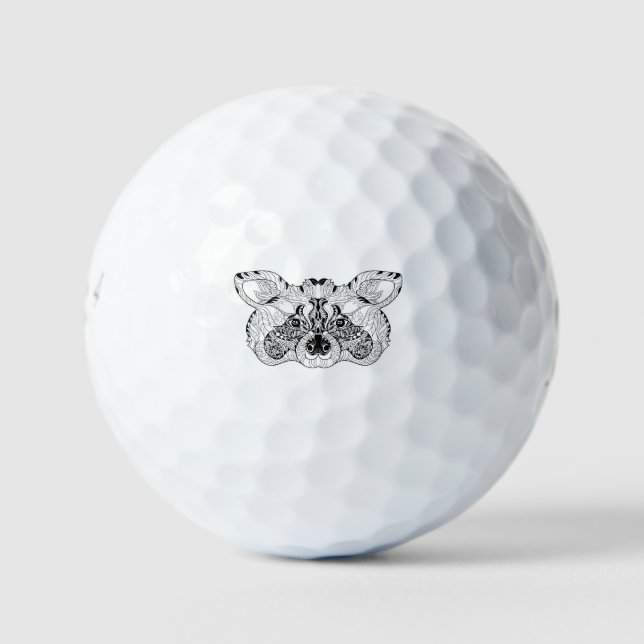 Inspired Raccoon Golf Balls (Front)