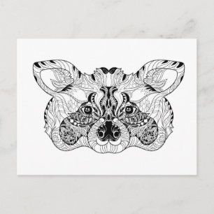 Inspired Raccoon Postcard