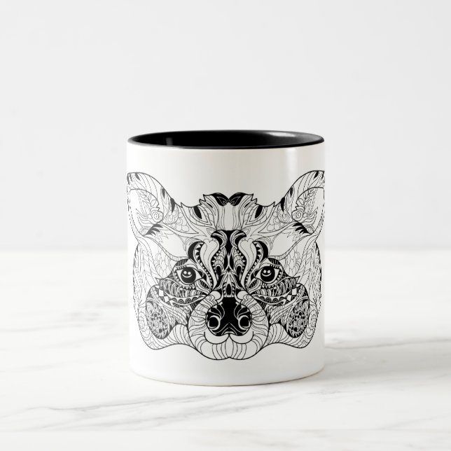 Inspired Raccoon Two-Tone Coffee Mug (Center)