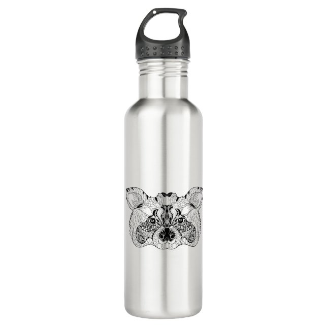 Inspired Raccoon Water Bottle (Front)