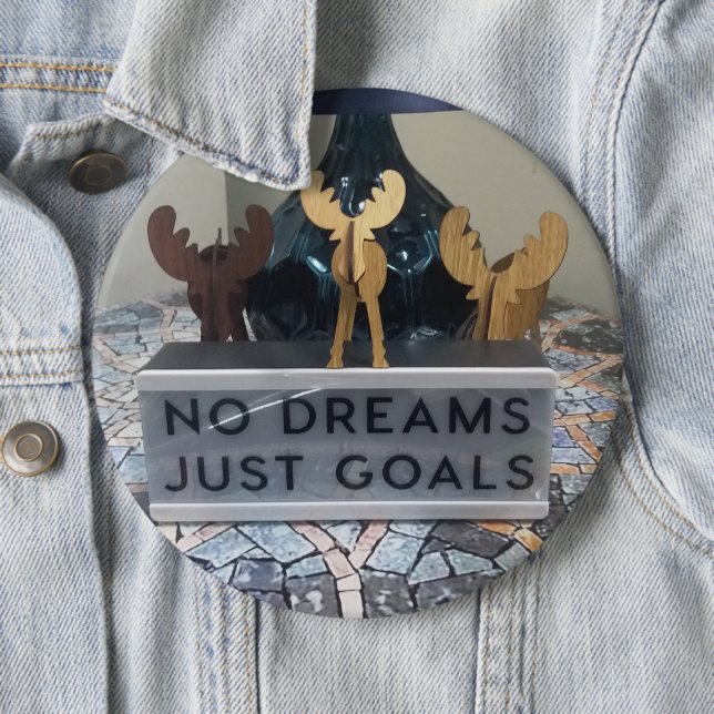 Inspired Reindeer Dreams: A Motivational Holiday Button (In Situ)
