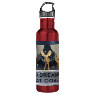 Inspired Reindeer Dreams: A Motivational Holiday Stainless Steel Water Bottle