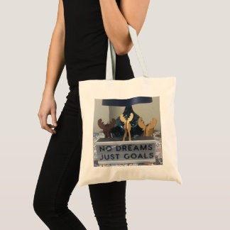 Inspired Reindeer Dreams: A Motivational Holiday Tote Bag