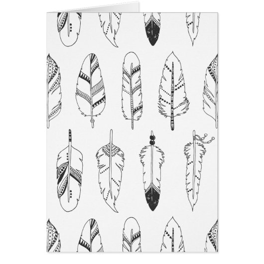 Inspired Retro Feather Pattern Cards (Front)