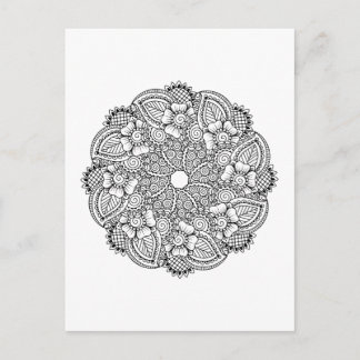 Inspired Round Design Postcard