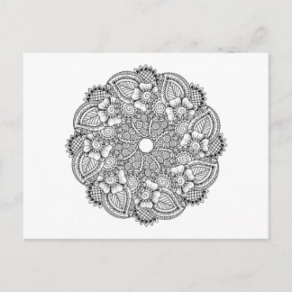 Inspired Round Design Postcard