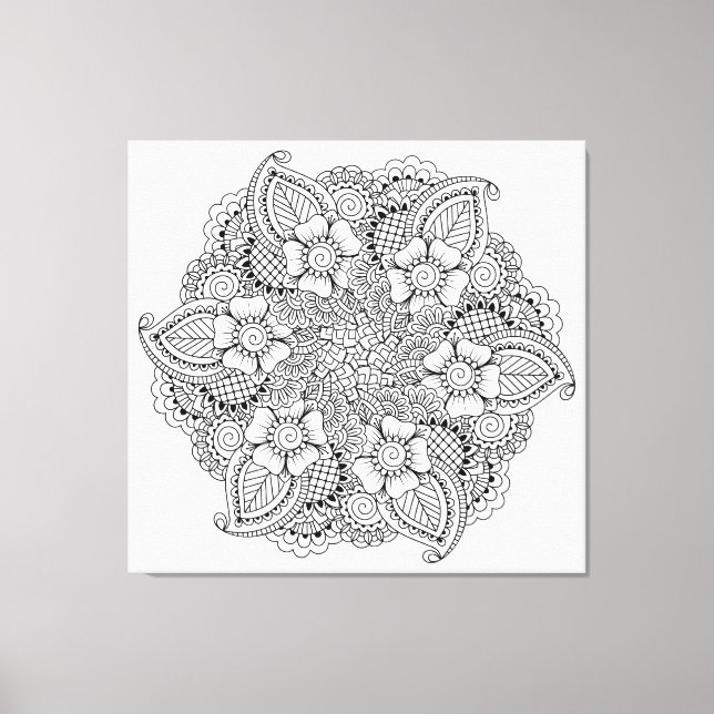 Inspired Round Element 6 Canvas Print (Front)