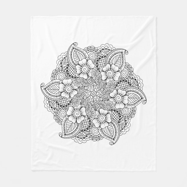 Inspired Round Element Fleece Blanket (Front)