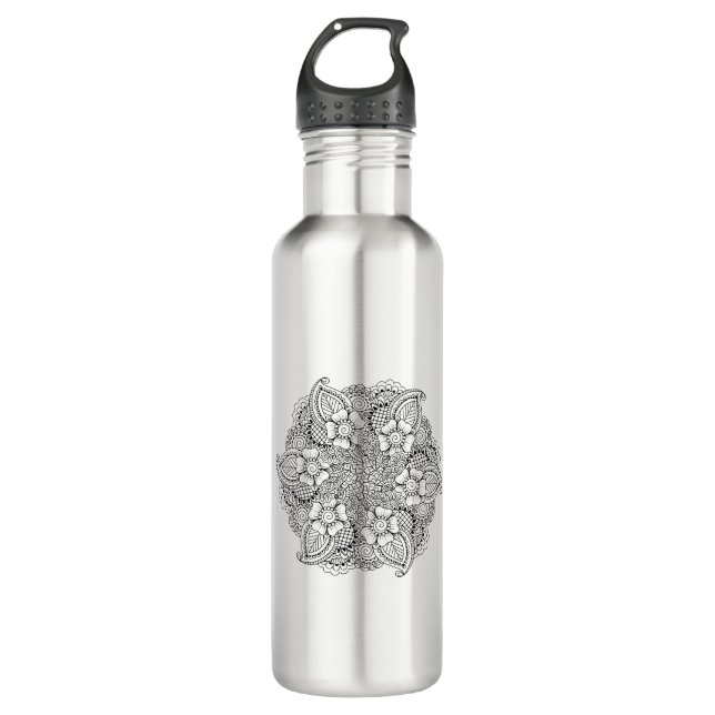 Inspired Round Element Stainless Steel Water Bottle (Front)