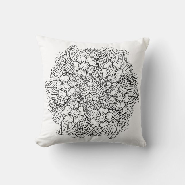 Inspired Round Element Throw Pillow (Front)