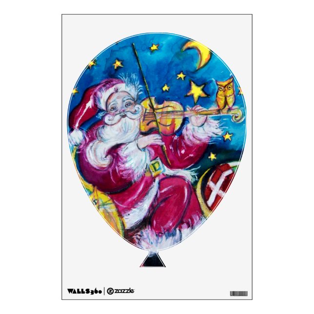 INSPIRED SANTA BALLOON WALL STICKER (Front)