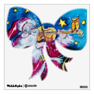 INSPIRED SANTA CHRISTMAS BOW WALL DECAL