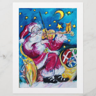 INSPIRED SANTA VIOLIN PLAYER Christmas Flyer