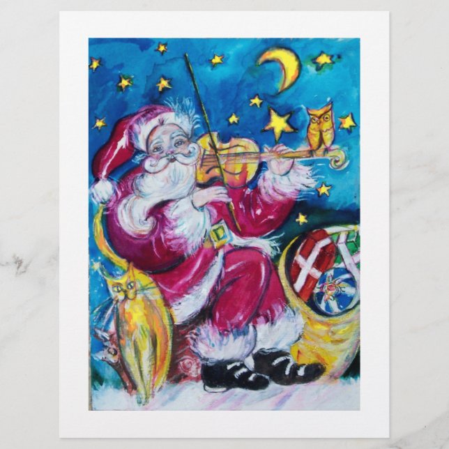 INSPIRED SANTA VIOLIN PLAYER Christmas Flyer (Front)