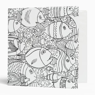 Inspired School Of Fish 3 Ring Binder