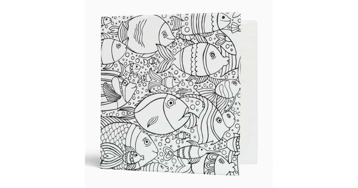 Inspired School Of Fish 3 Ring Binder | Zazzle