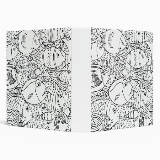 Inspired School Of Fish 3 Ring Binder | Zazzle