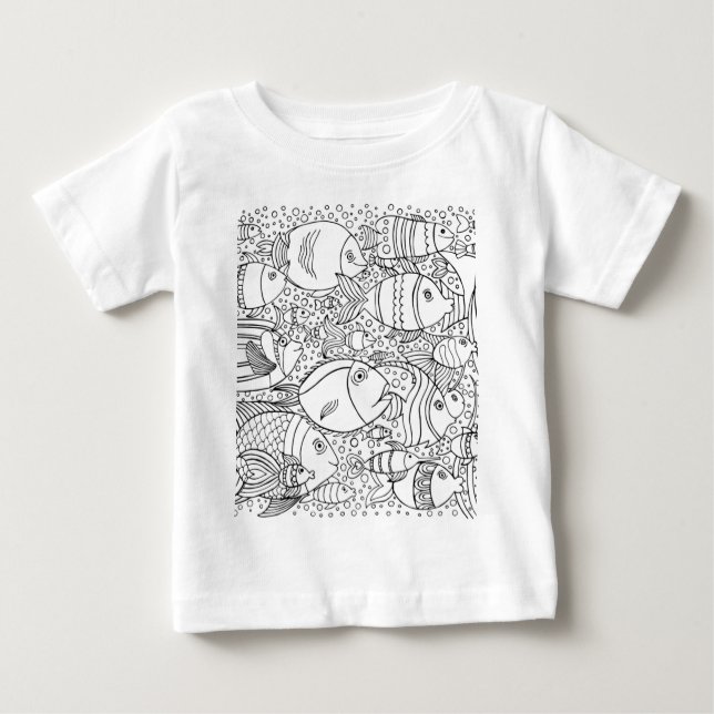 Inspired School Of Fish Baby T-Shirt (Front)