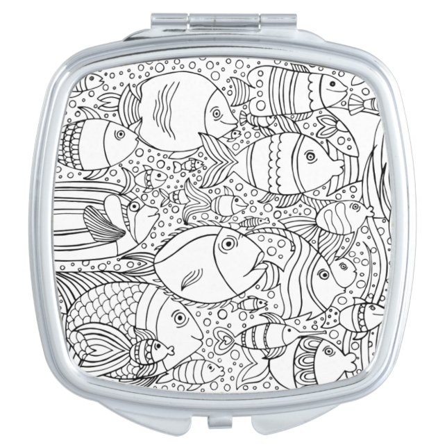 Inspired School Of Fish Makeup Mirror (Front)