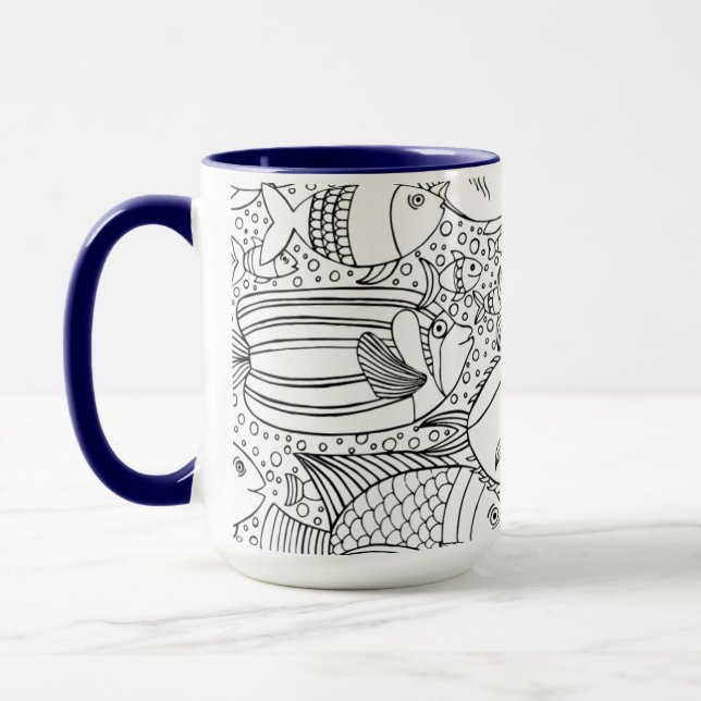 Inspired School Of Fish Mug (Left)