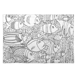 Inspired School Of Fish Placemat