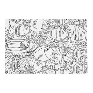 Inspired School Of Fish Placemat