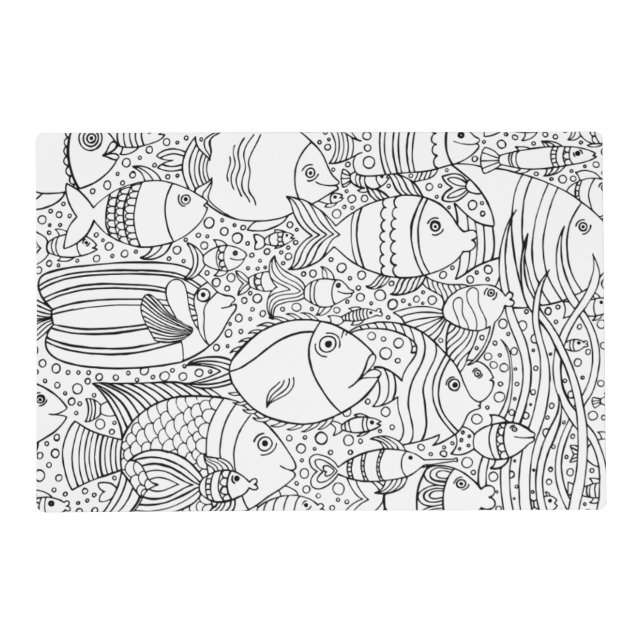 Inspired School Of Fish Placemat (Front)