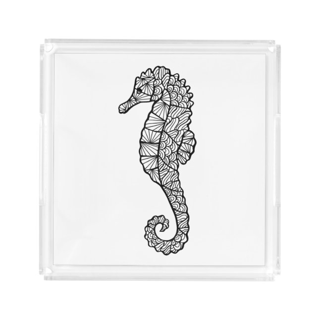 Inspired Sea Horse Acrylic Tray (Front)