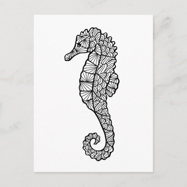 Inspired Sea Horse Postcard (Front)
