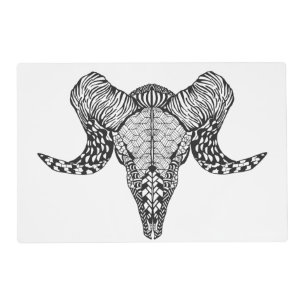 Inspired Sheep Skull Placemat