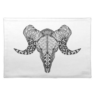Inspired Sheep Skull Placemat