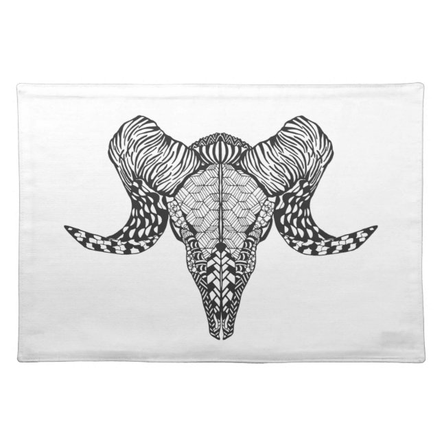 Inspired Sheep Skull Placemat (Front)