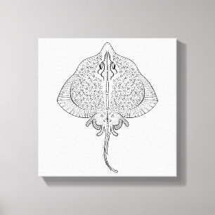 Inspired Stingray Totem 6 Canvas Print